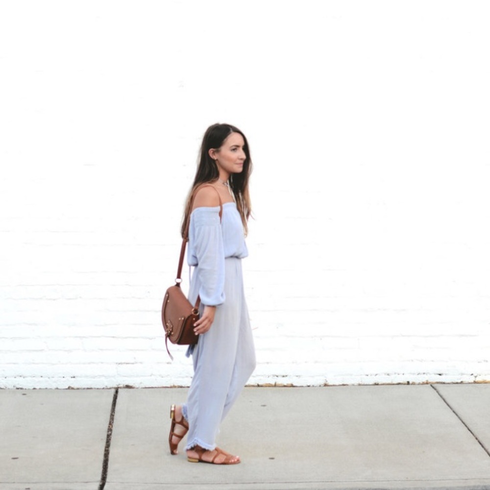 Off the shoulder jumpsuit